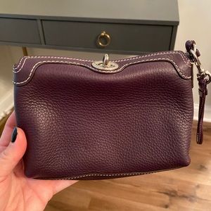 Deep purple wristlet from Coach